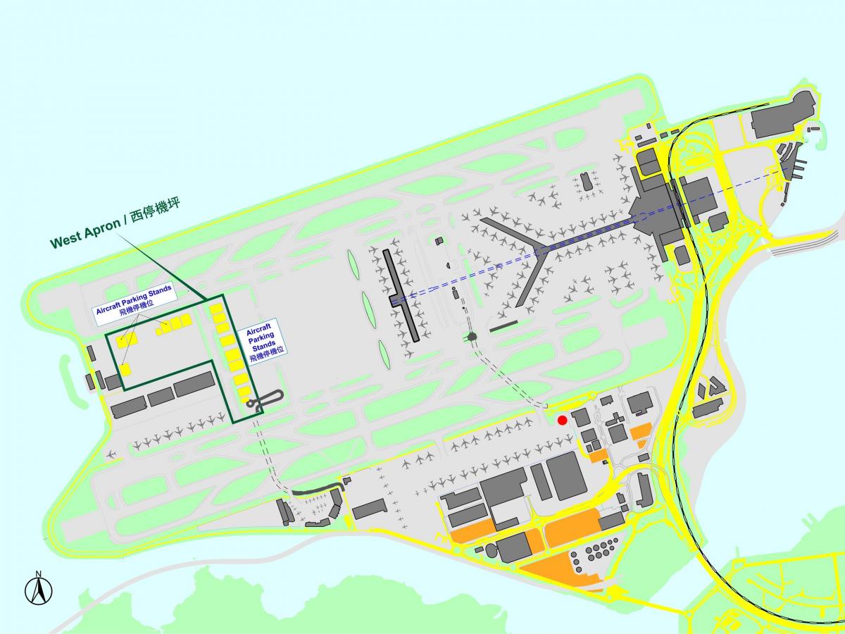 Honkongo tarptautinis oro uostas map