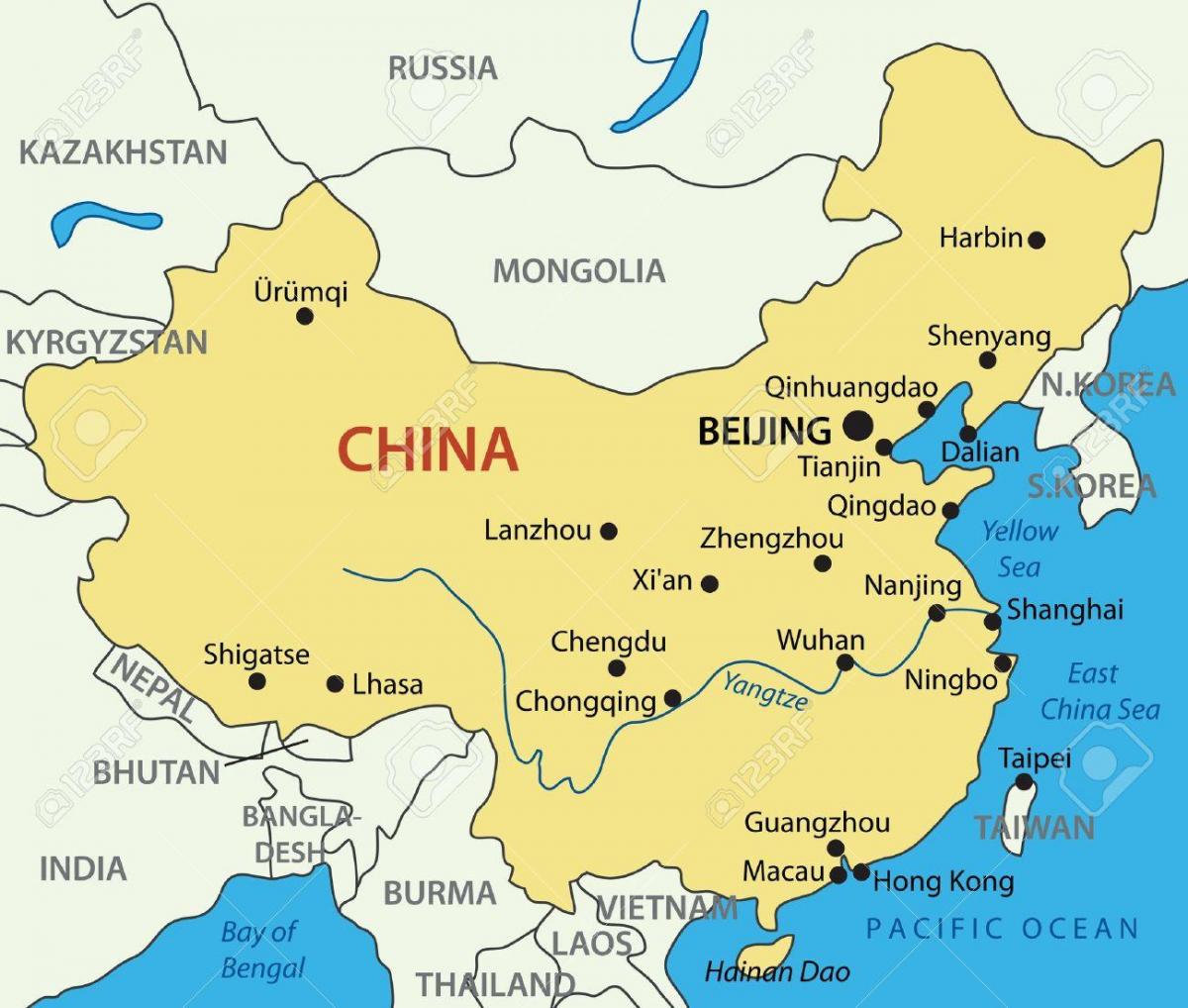 žemėlapis Taiwan ir Hong Kong