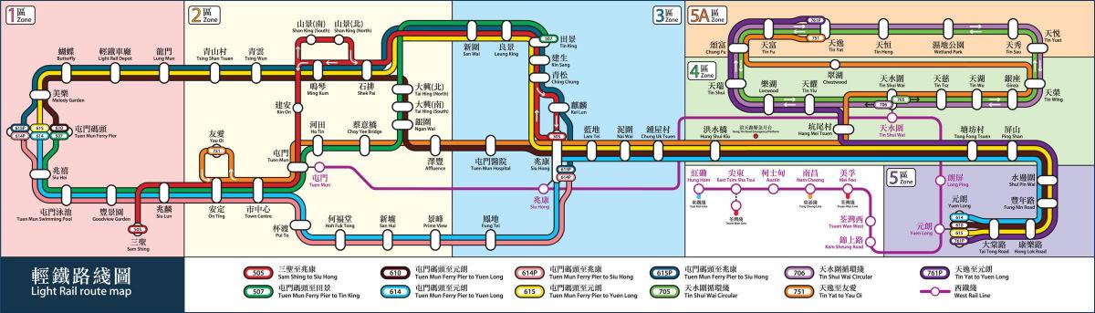 HK geležinkelių žemėlapis