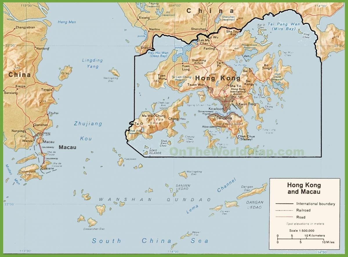 politinį žemėlapį iš Hong Kong
