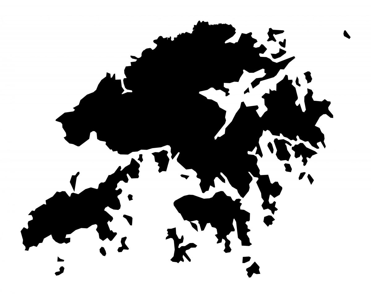 žemėlapis Honkongo vektorius