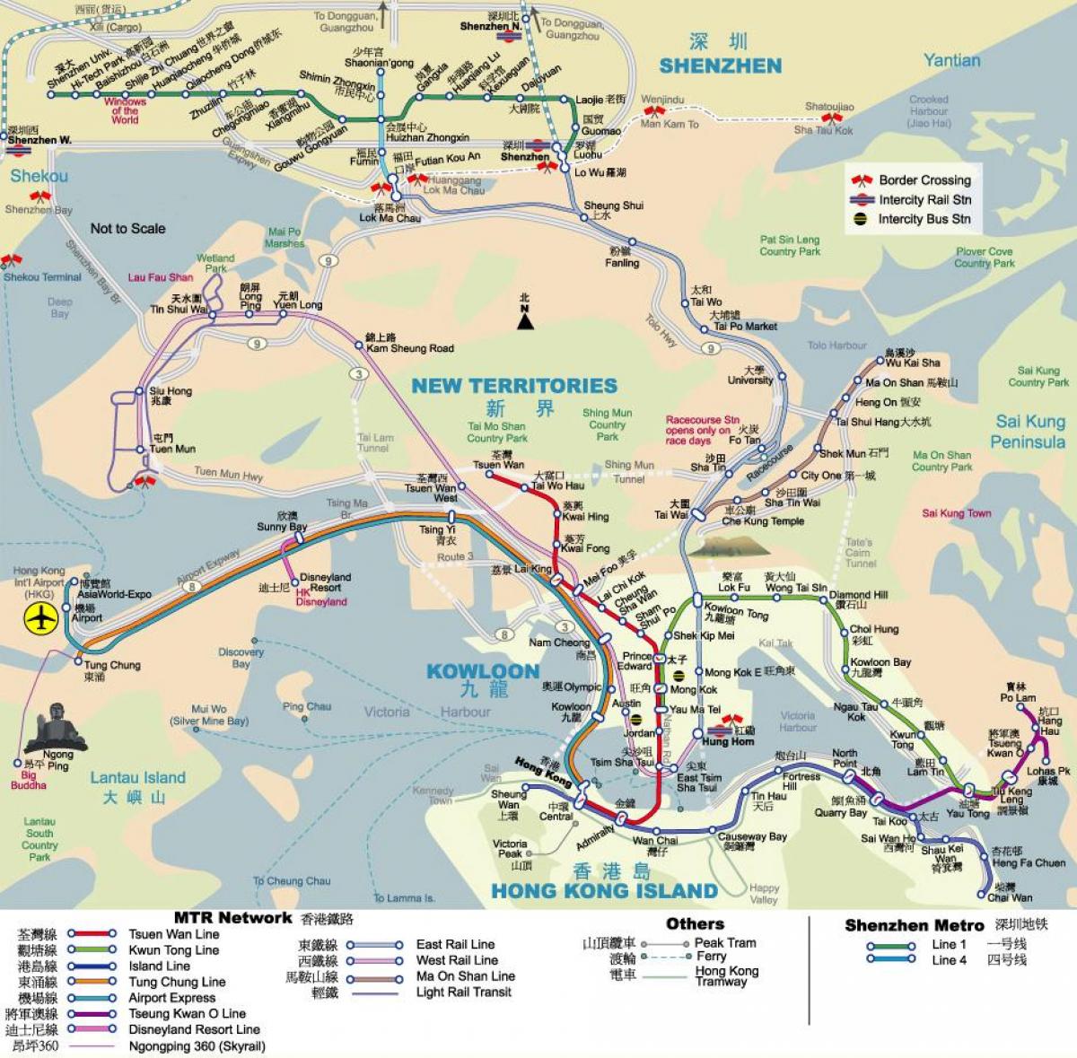 Kovlunas tong MTR stotis map