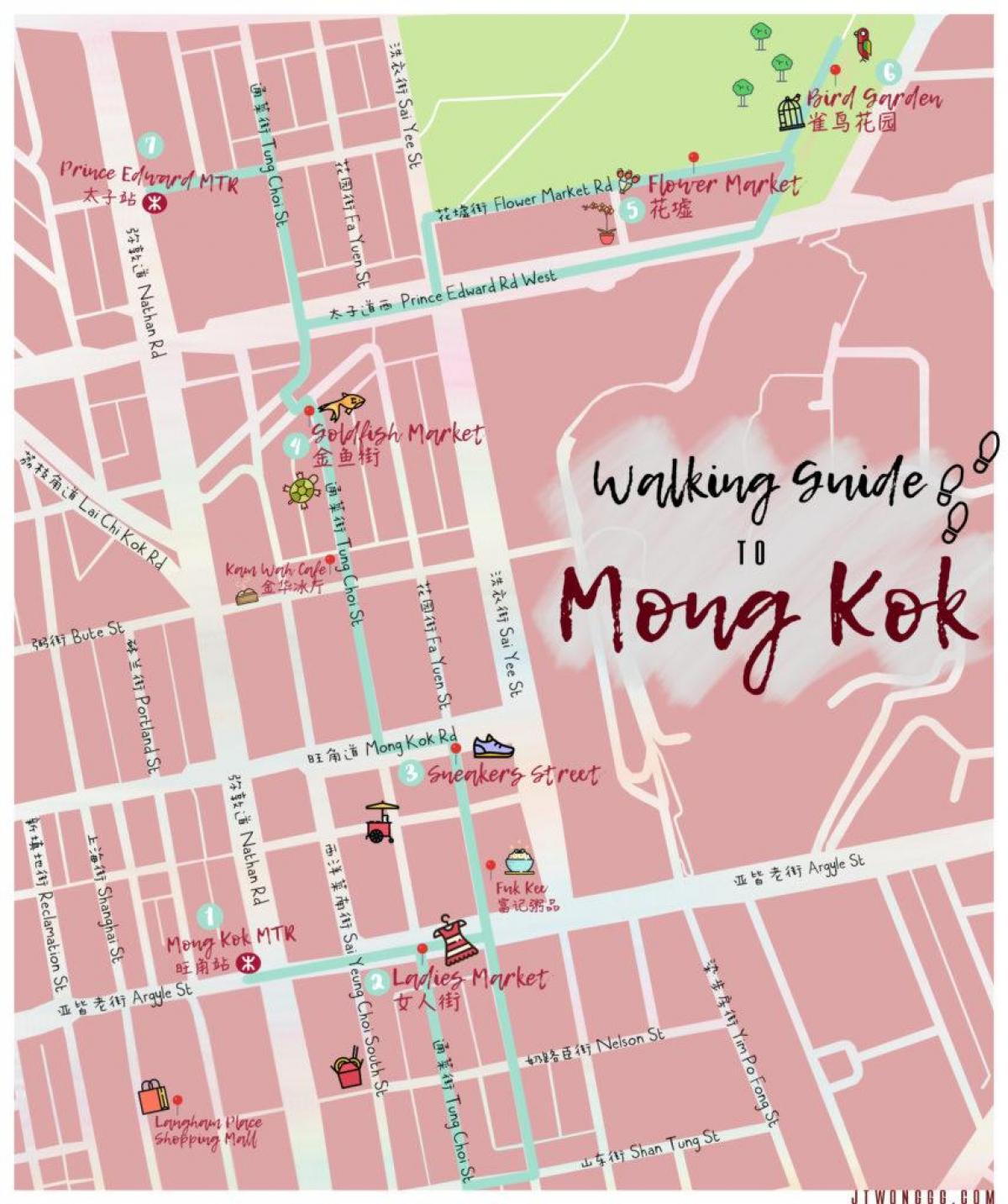 žemėlapis Mong Kok, Honkongas