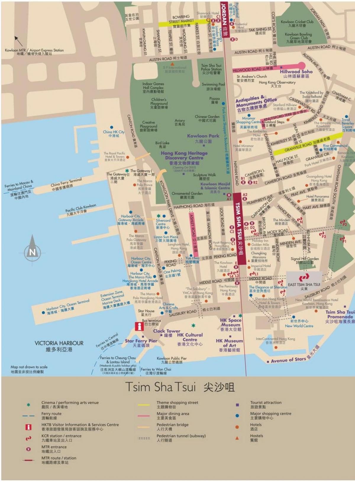 Honkongo žemėlapis Kovlunas