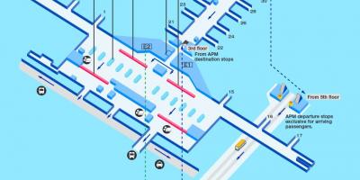 Honkongo oro uosto vartų žemėlapyje