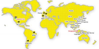 Honkongo pasaulio žemėlapyje