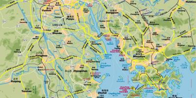 Kelių žemėlapis iš Hong Kong