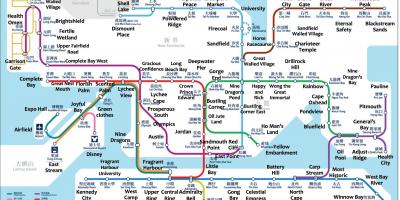 Honkongo MTR žemėlapyje