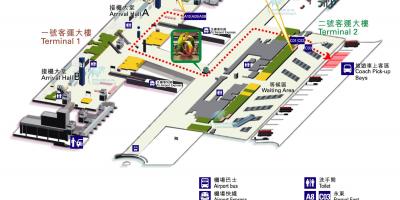 Honkongo oro uosto žemėlapį terminalą 1 2