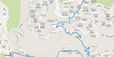 Honkongo pėsčiųjų takai žemėlapyje