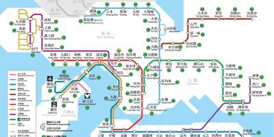 Honkongo viešojo transporto žemėlapis