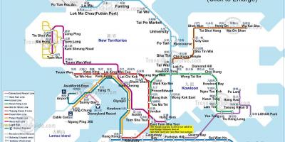 Metro žemėlapis Hong Kong