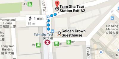 Tsim Sha Tsui MTR stotis map