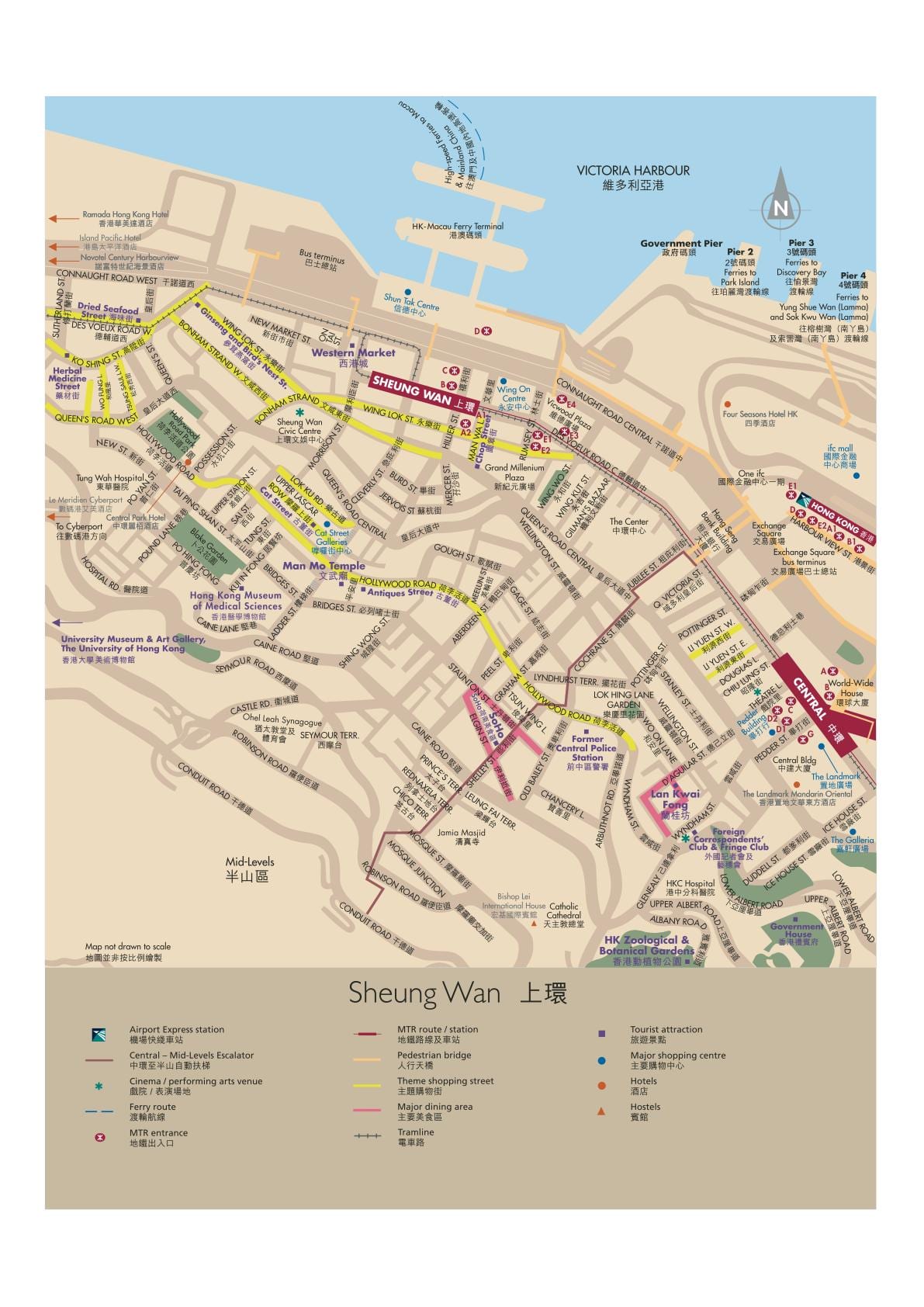 Sheung Wan MTR stotis map