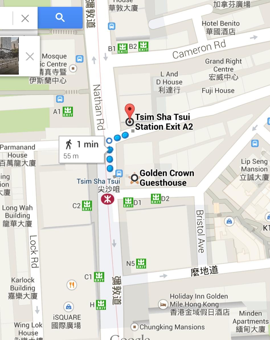 Tsim Sha Tsui MTR stotis map
