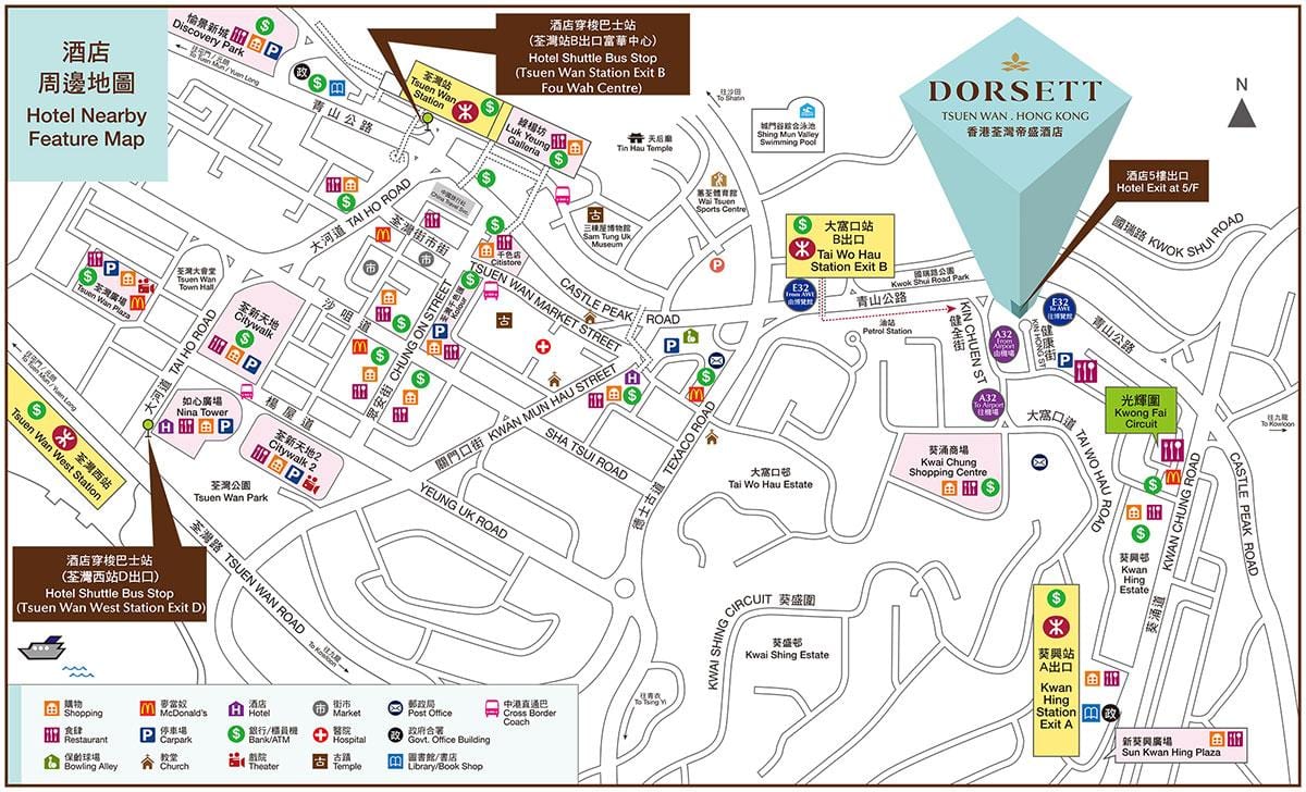 Tsuen Wan MTR stotis map