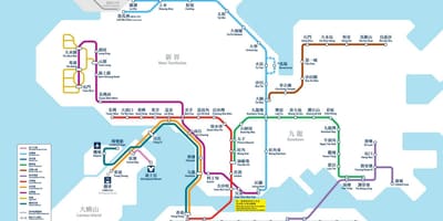 HK žemėlapis MTR