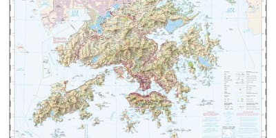 Kontūrinis žemėlapis Hong Kong
