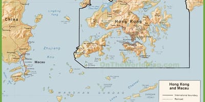 Politinį žemėlapį iš Hong Kong