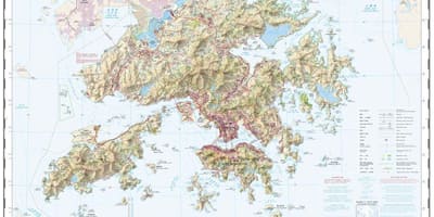 Topografinis žemėlapis iš Hong Kong